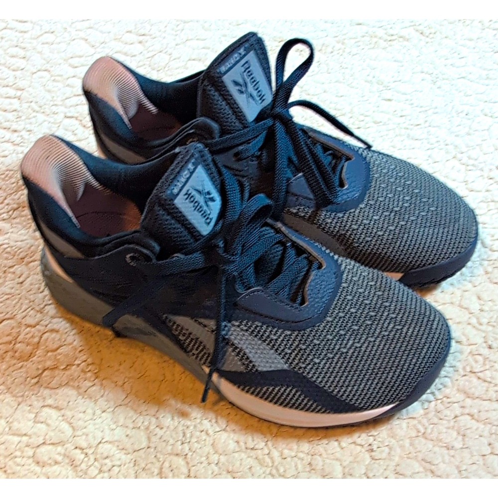 Reebok Nano X Women's Size 7.5 Cross Training Shoes Grey Smoky Indigo FV6767